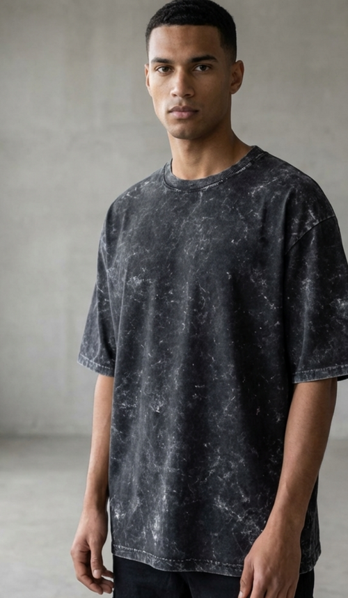 Unisex Acid Washed Oversized Tee