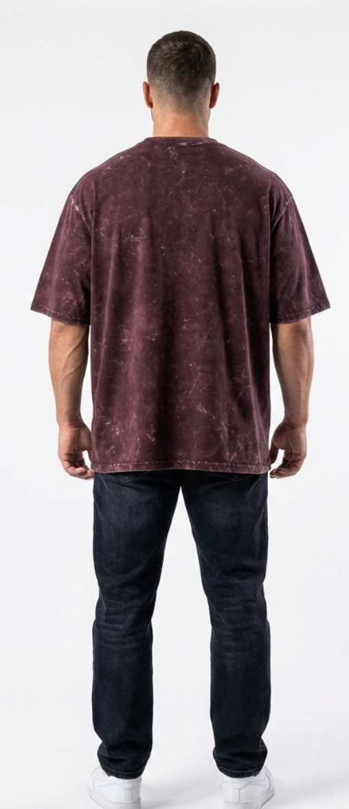 Unisex Acid Washed Oversized Tee